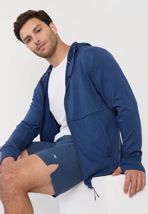 Polerón Hombre Deportivo Texturizado Navy