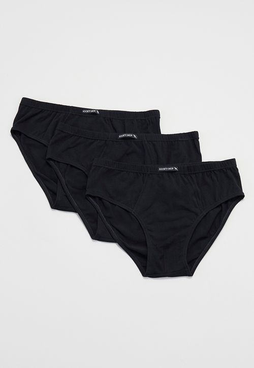 Slip Hombre Tripack Mix Negro/Gris