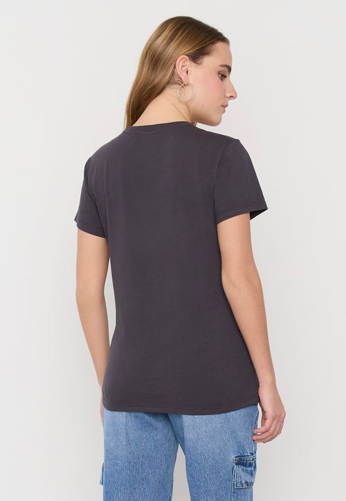 Polera Mujer Fun Oversize Gris Flor
