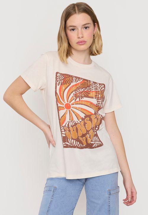 Polera Fun Mujer Beige Oversize
