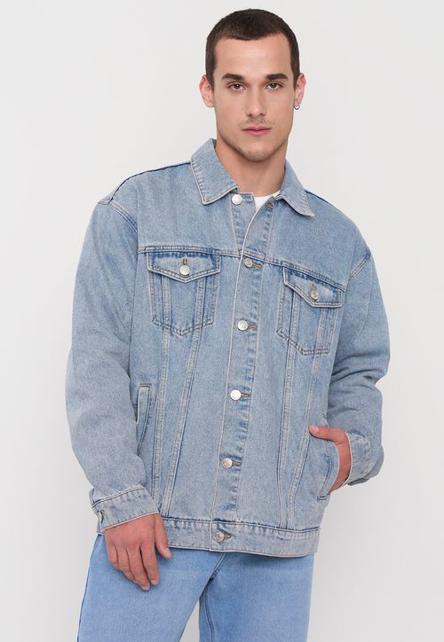 Chaqueta Hombre Azul Claro Denim