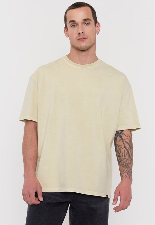 Polera Hombre Oversize Ecru Liso
