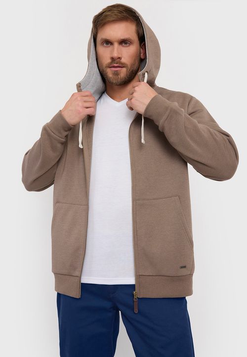 Polerón Hombre Beige Full Zipper