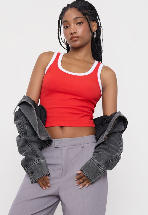 Polera Mujer Sin Mangas Regular Rojo