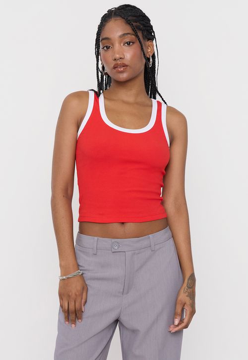 Polera Mujer Sin Mangas Regular Rojo