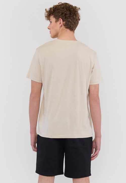 Polera Hombre Lisa R-Neck Ecru