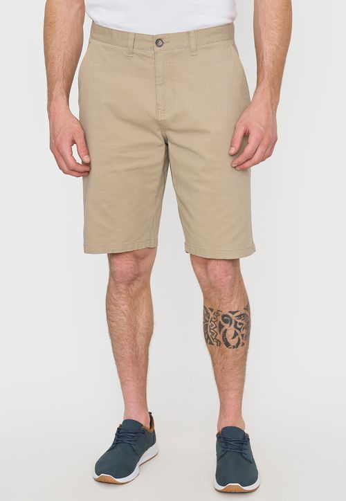 Bermuda Hombre Bolsillo Chino Ecru