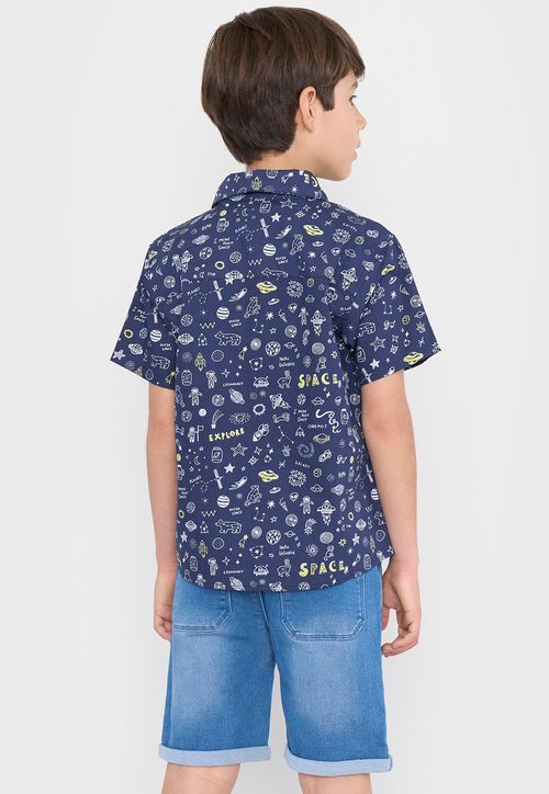 Camisa Niño Kids Fullprint Azul