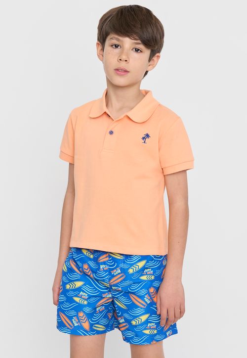 Polera Niño Kids Piqué Naranjo