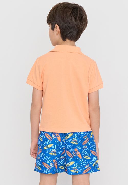 Polera Niño Kids Piqué Naranjo