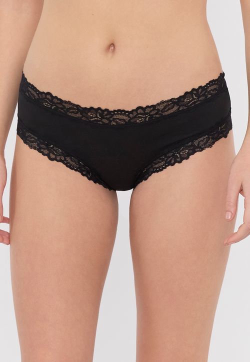 Pack Calzón Mujer Alto Microfibra Negro- Blanco