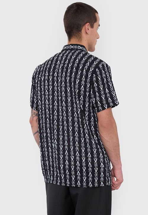 Guayabera Hombre Night Print Negro