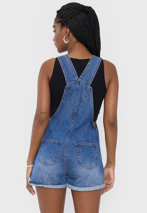 Jardinera Mujer Short Mujer Azul Medio