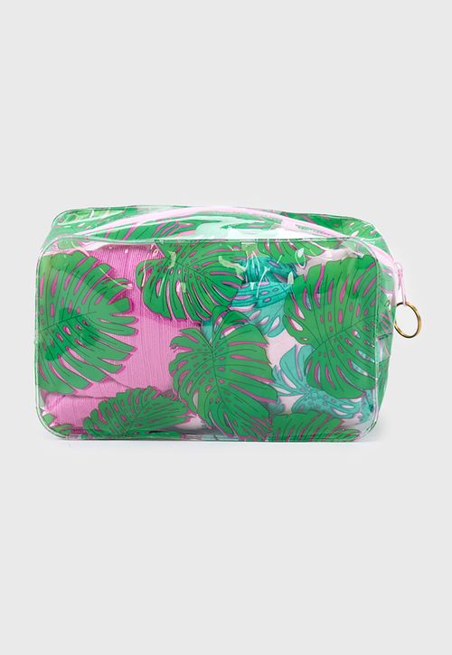 Pijama Mujer Rib Encaje Fucsia Tropical + Estuche