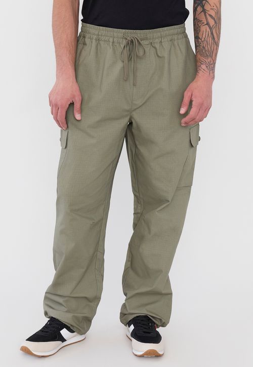 Pantalón Hombre Parachute Fit Verde Cargo