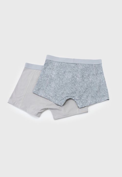 Bóxer Hombre Bipack Mix Print Gris