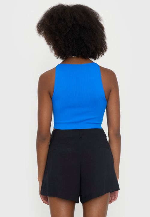 Peto Mujer Seamless Halter Azul