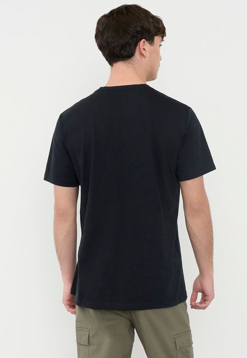 Polera Hombre Fun Bolsillo Negro