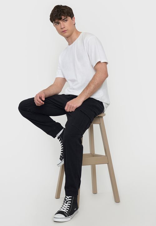 Jogger Hombre Cargo Negro