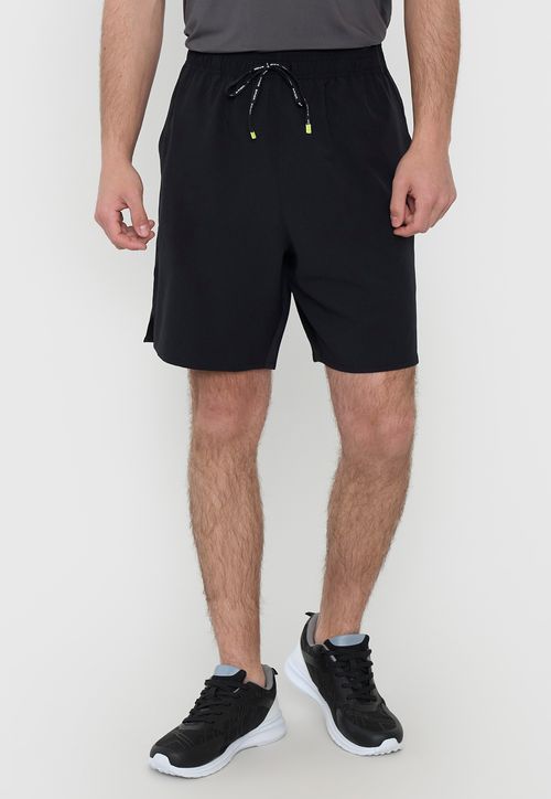 Short Hombre Deportiva Textura Negro