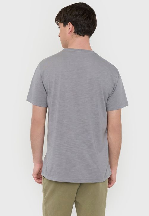 Polera Hombre Fun Bolsillo Gris Claro