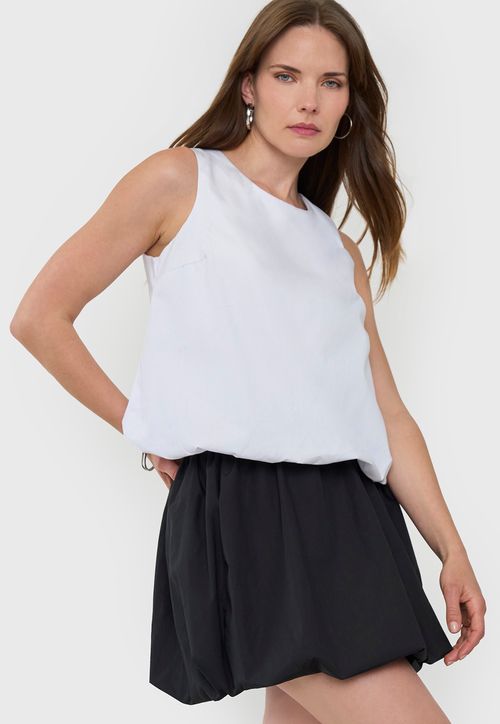 Blusa Mujer Volumen Blanco