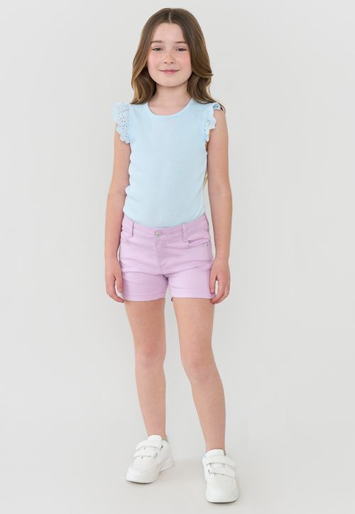 Short Niña Kids Denim Color Lila