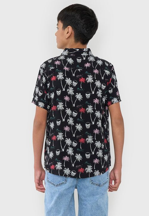 Camisa Niño Teen Viscosa Negro