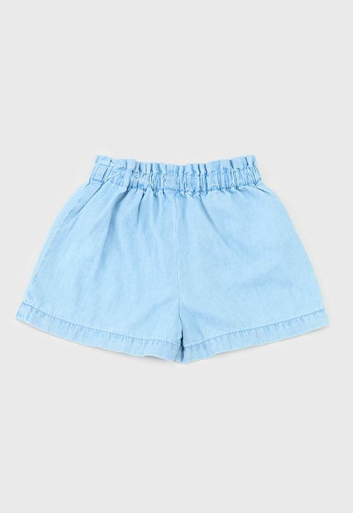 Short Bebe Niña Denim Celeste