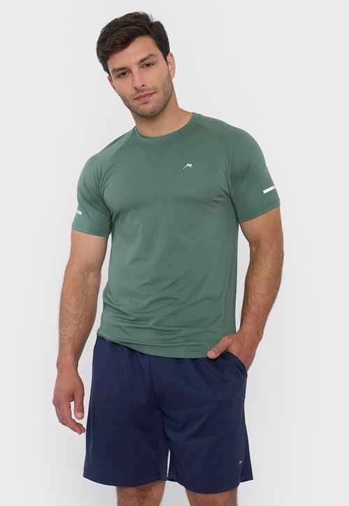 Polera Hombre Deportiva Mesh 2 Verde