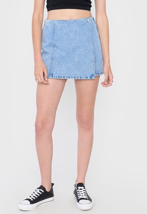 Short Mujer Skort Azul Claro