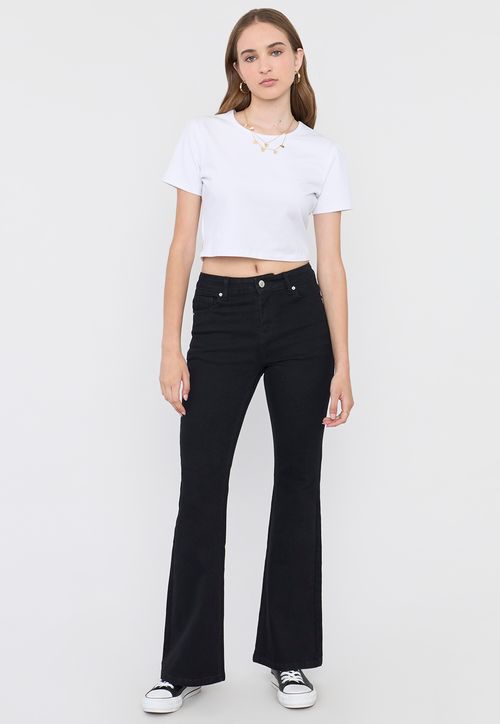 Jeans Mujer Flare Fit Negro