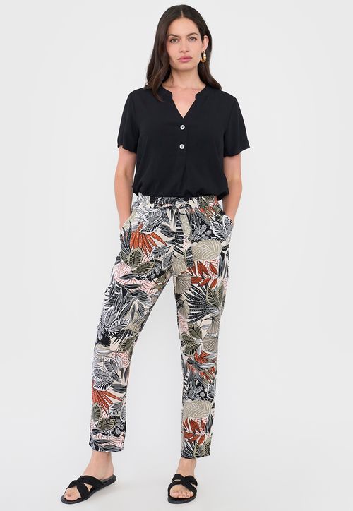 Pantalón Mujer Lazo Ecru