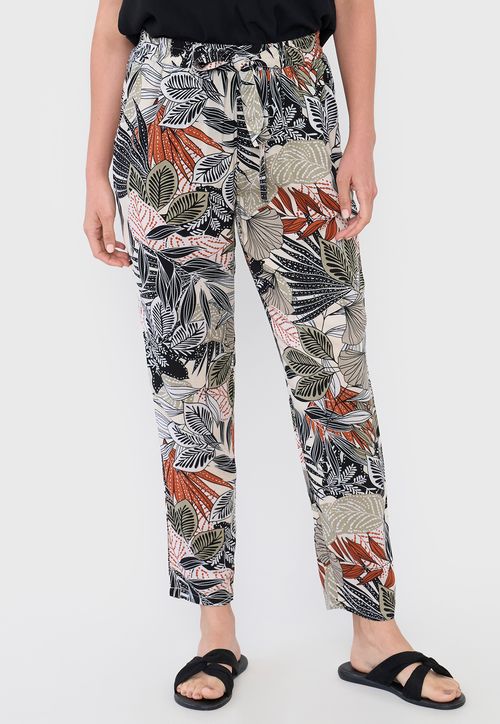 Pantalón Mujer Lazo Ecru