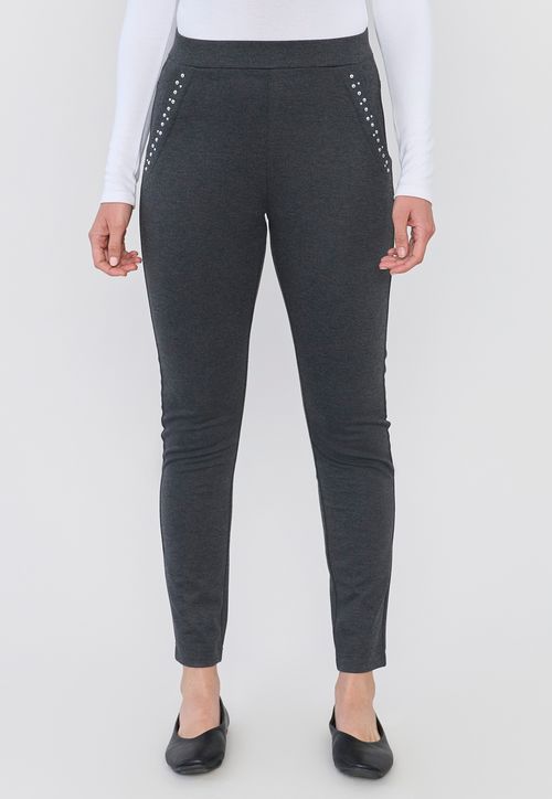 Calza Mujer Skinny Aplicaciones Charco