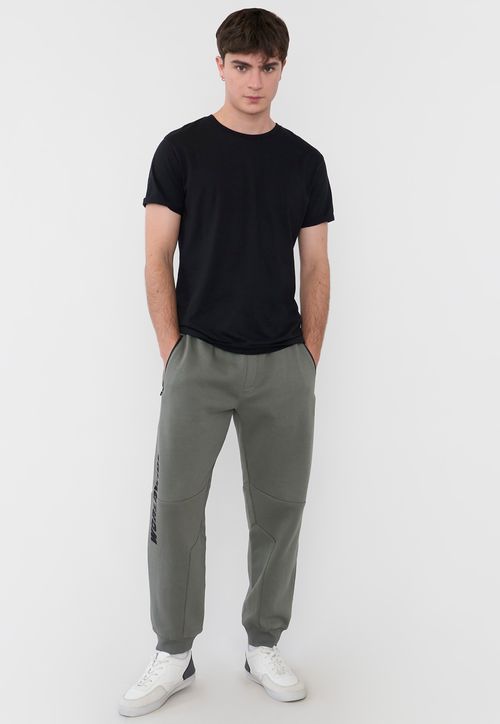 Buzo Hombre Jogger Print Verde