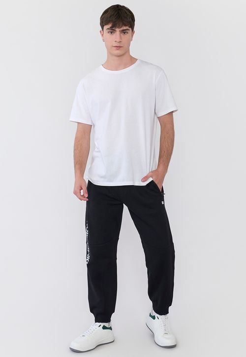 Buzo Hombre Jogger Print Negro