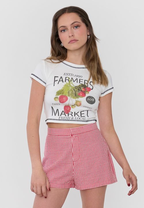 Polera Mujer Saint Tropez Pespunte Ecru