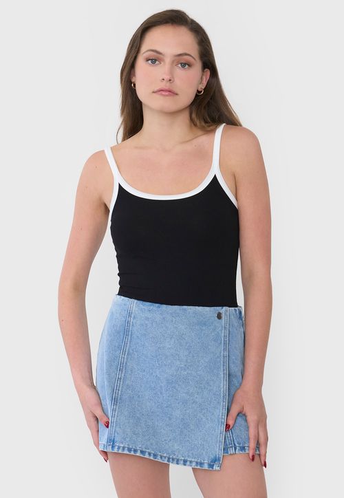 Body Mujer Pabilo Pipping Negro
