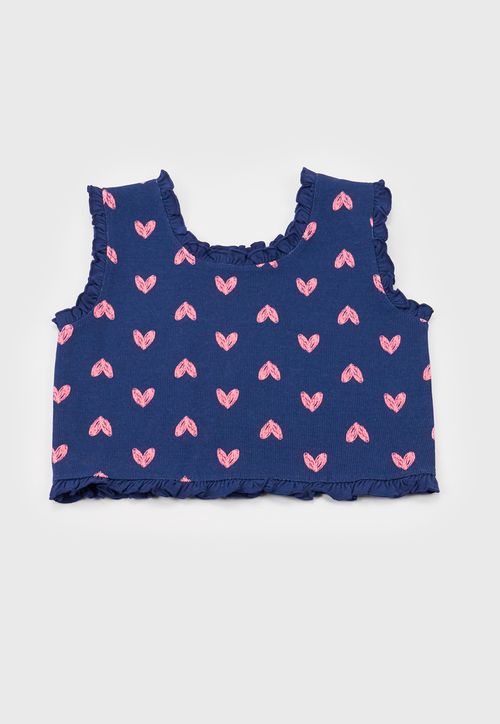 Peto Niña Kids Rib Full Print Navy