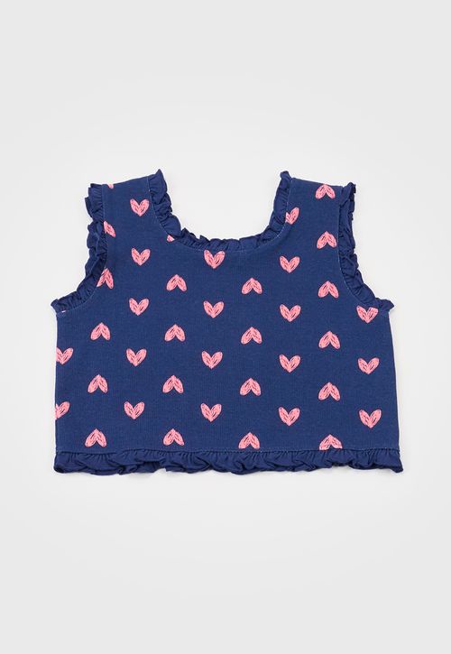 Peto Niña Kids Rib Full Print Navy