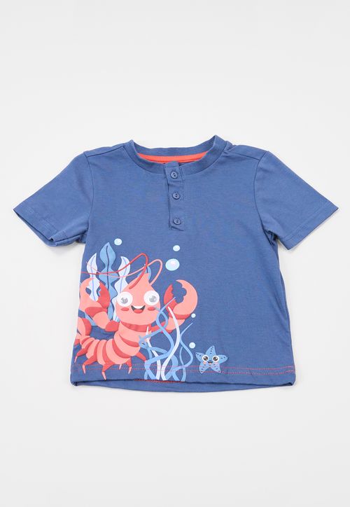 Polera Bebe Niño Interactiva Azul