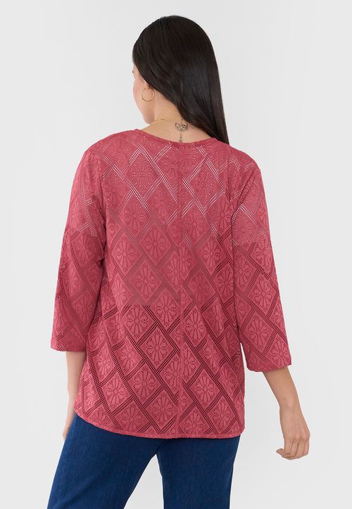 Tapado Mujer Calado Coral