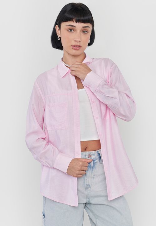Blusa Mujer Camisera Rosado
