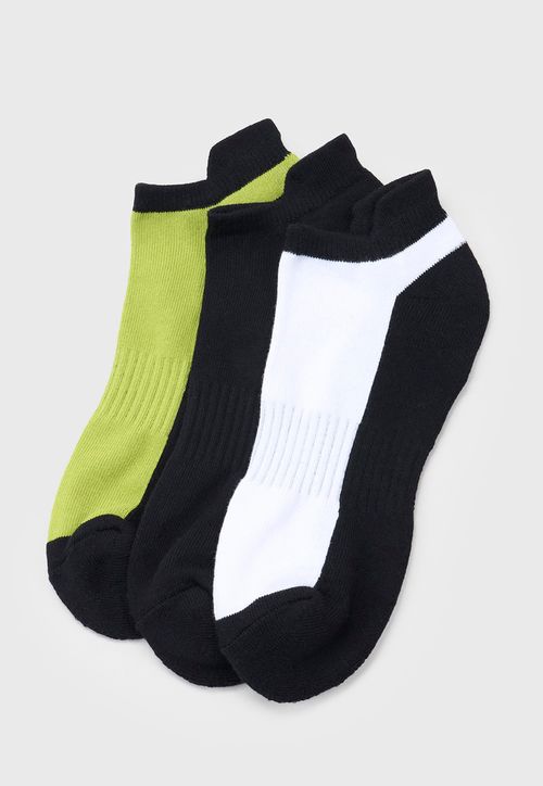 Calcetines Hombre Deportivo Cortos Tripack Color Verde