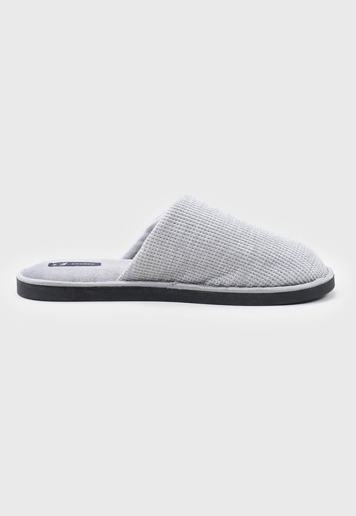 Pantufla Hombre Básica Gris