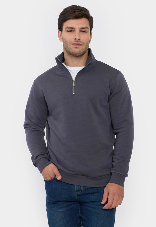 Polerón Hombre Half Zipper Charcoal