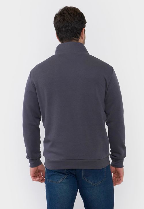 Polerón Hombre Half Zipper Charcoal