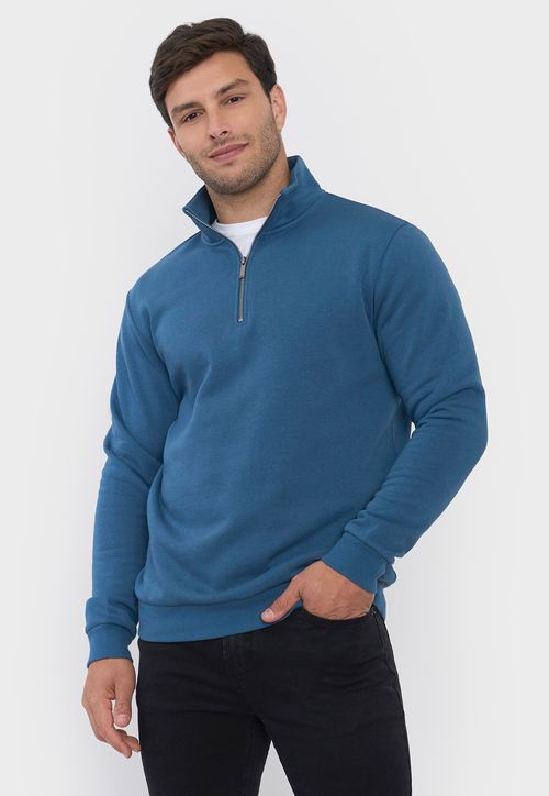Polerón Hombre Half Zipper Navy