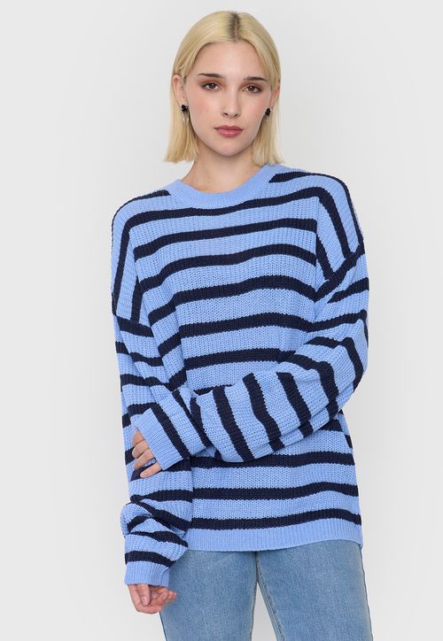 Sweater Mujer Fit Regular Azul